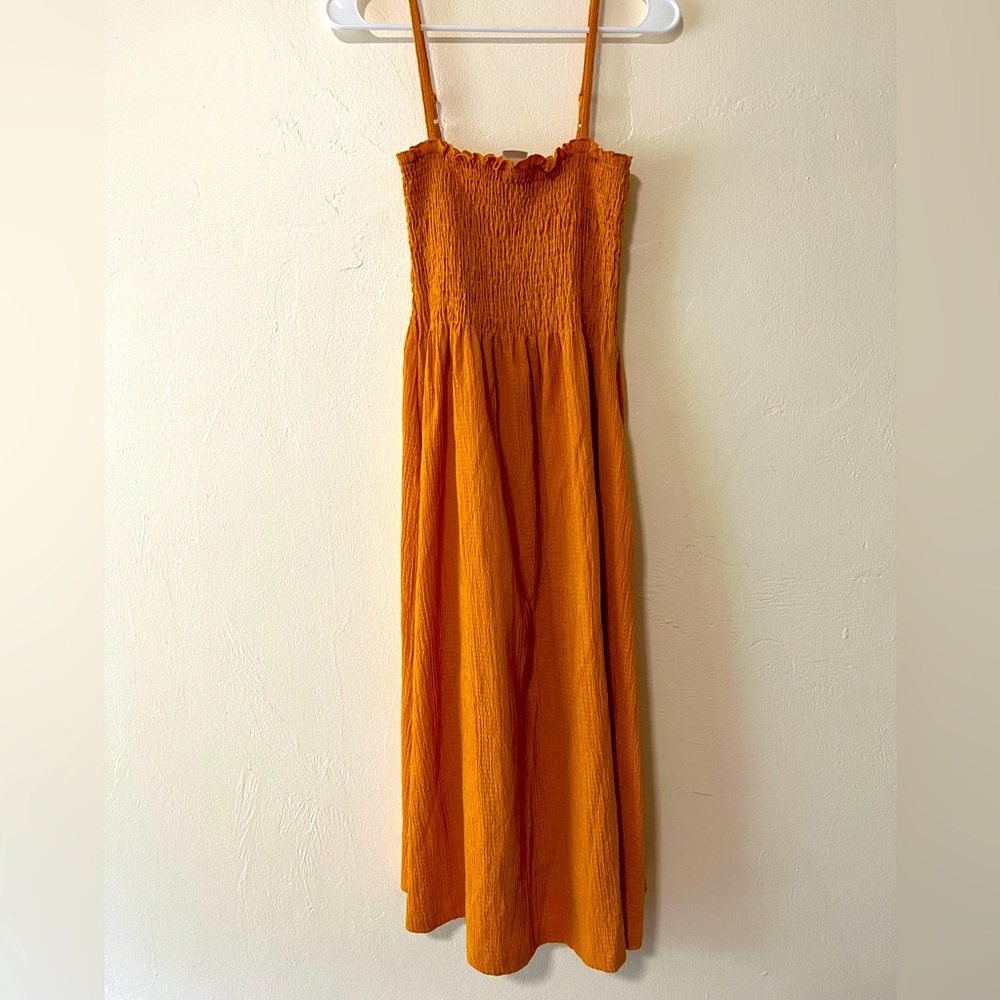 H&M yellow midi dress size S